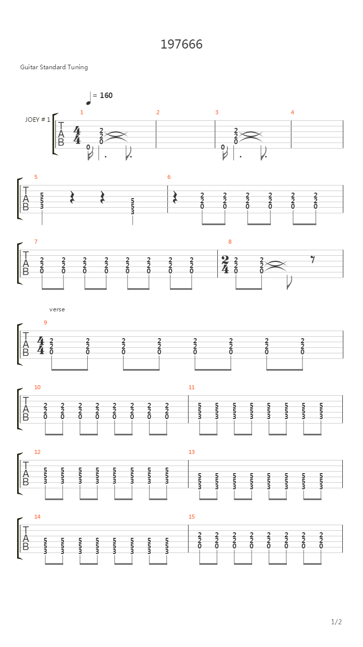 197666吉他谱