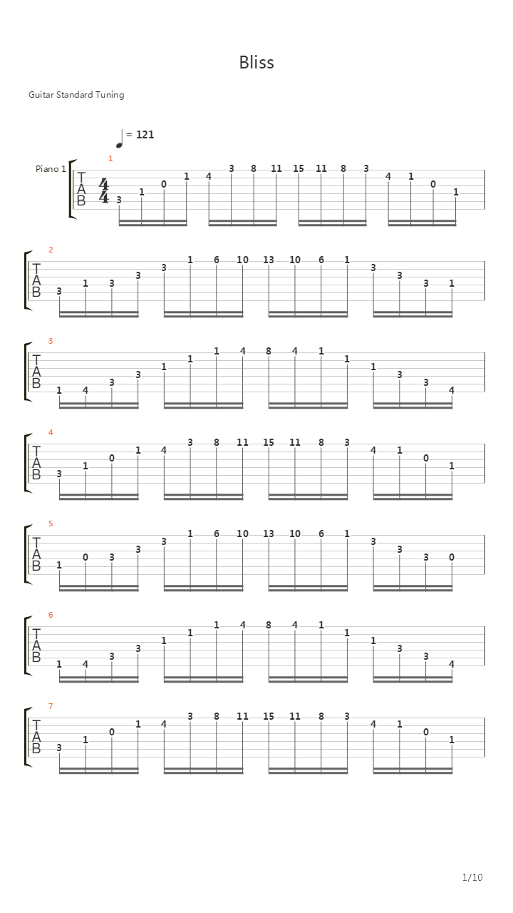 Bliss吉他谱