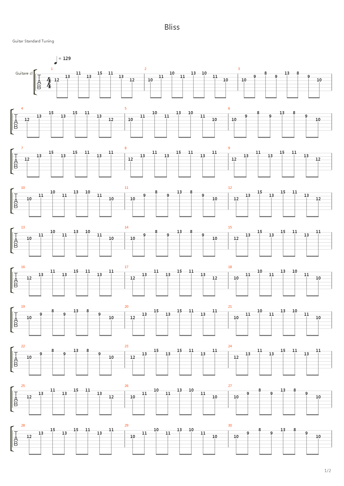 Bliss吉他谱