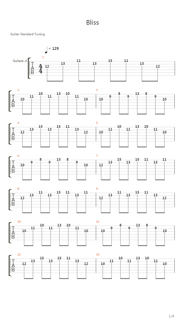 Bliss吉他谱