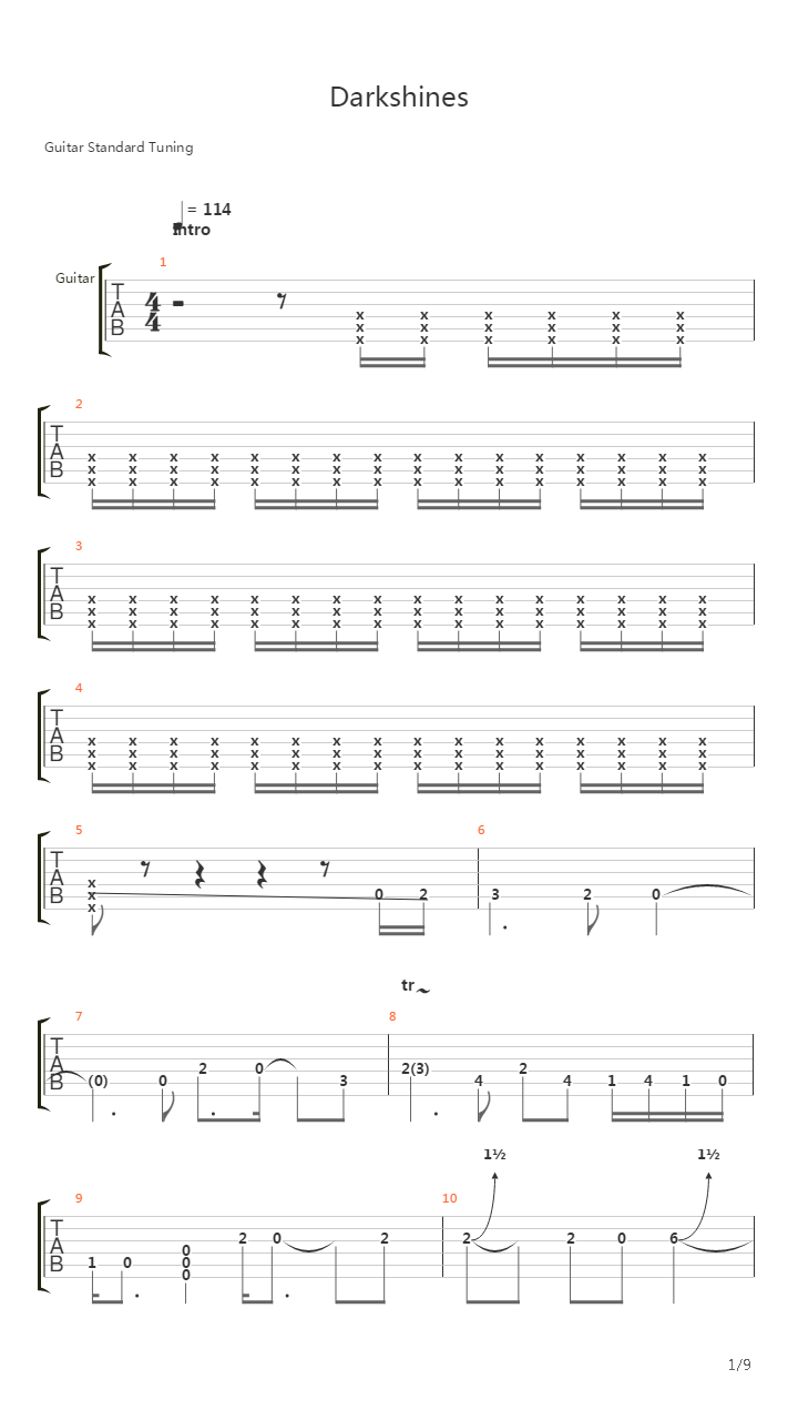 Darkshines吉他谱