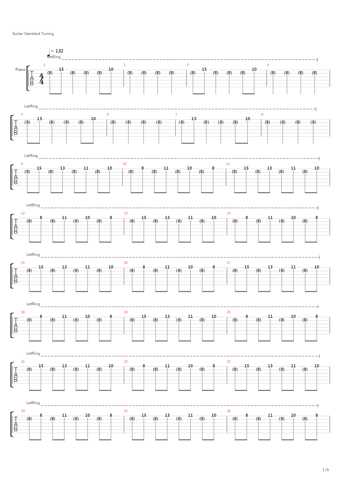 Isolated System吉他谱