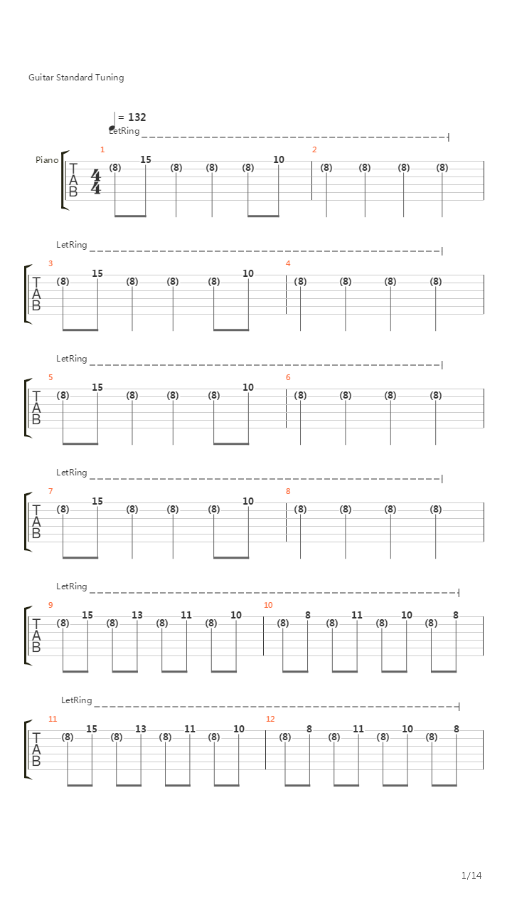 Isolated System吉他谱