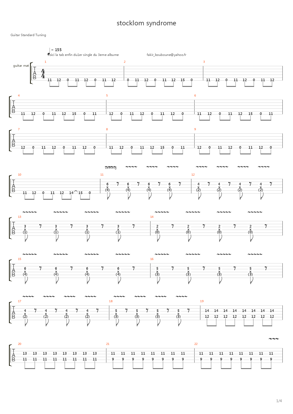 Stockholm Syndrome吉他谱