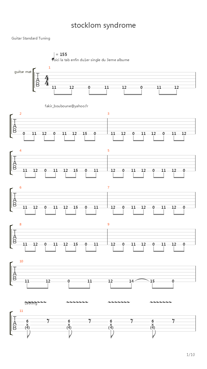 Stockholm Syndrome吉他谱