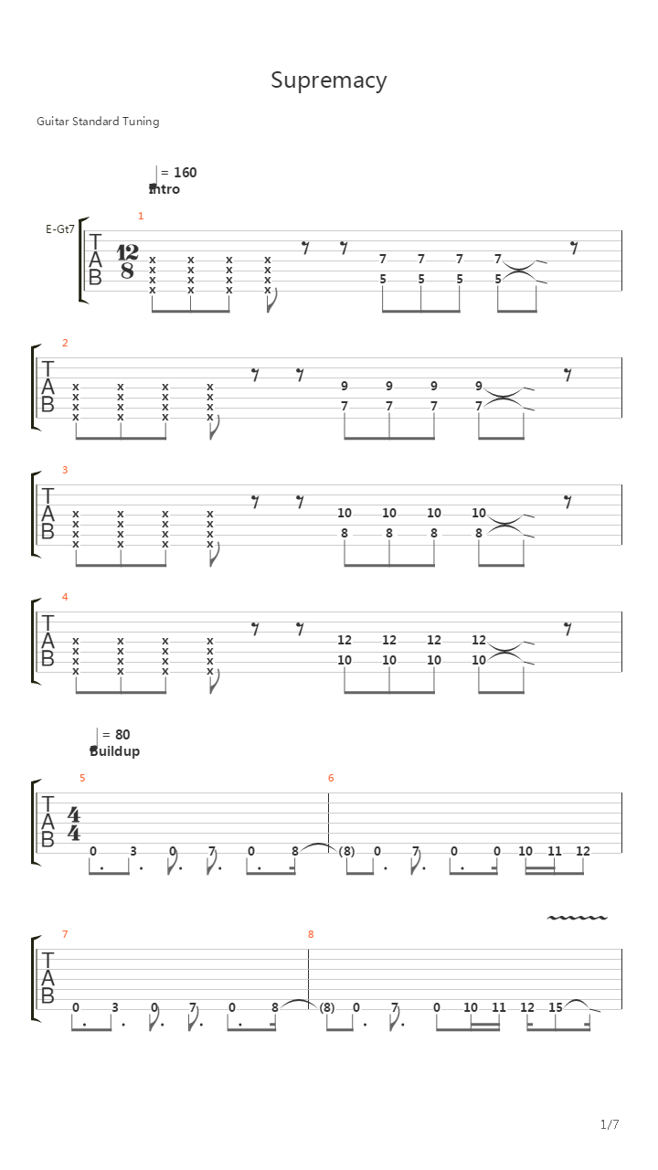 Supremacy吉他谱
