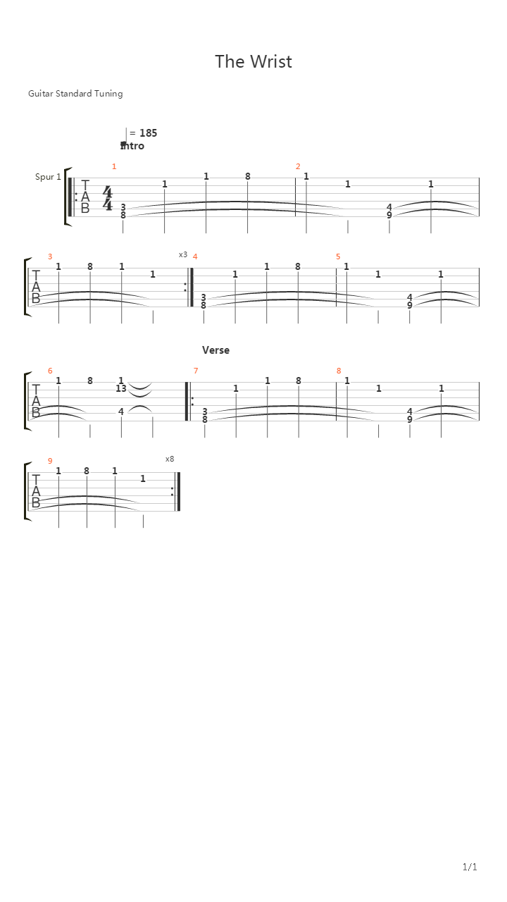 The Wrist (Keyboard Intro)吉他谱