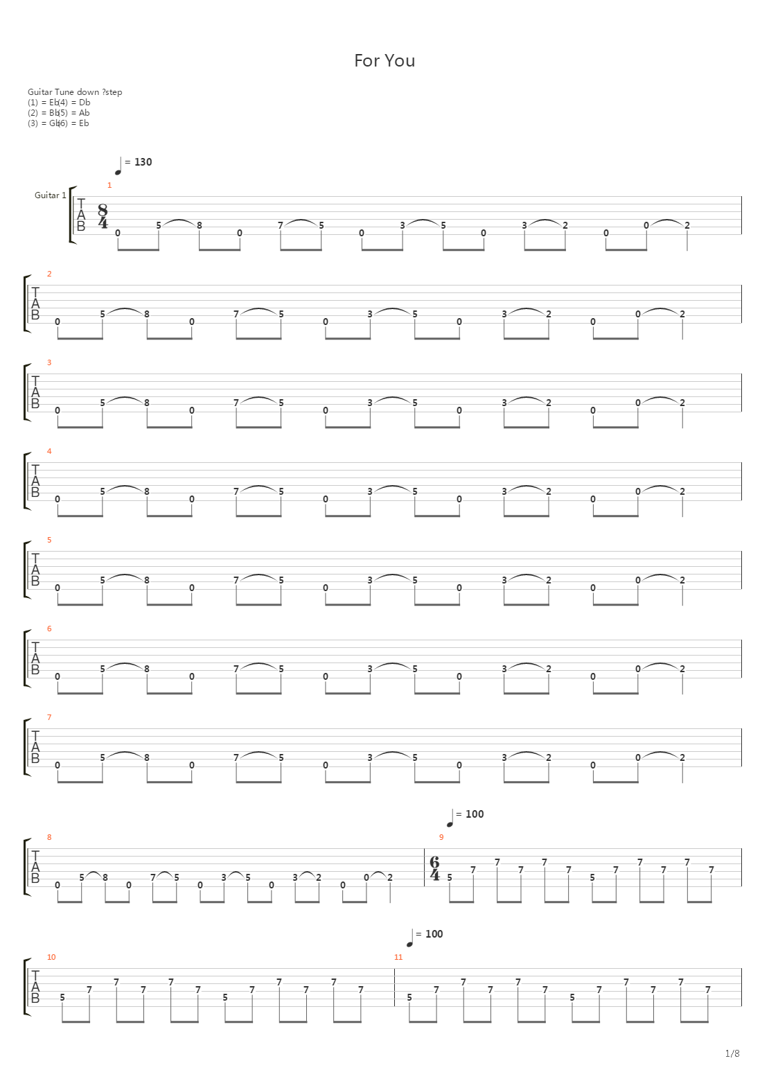 For You吉他谱