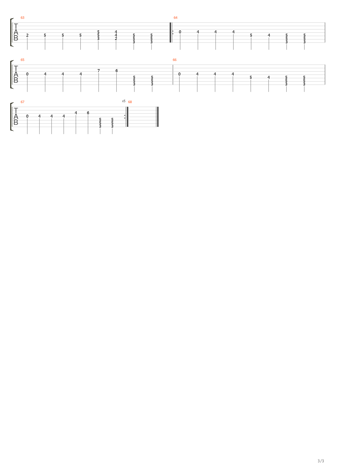 The Dreadful Hours吉他谱