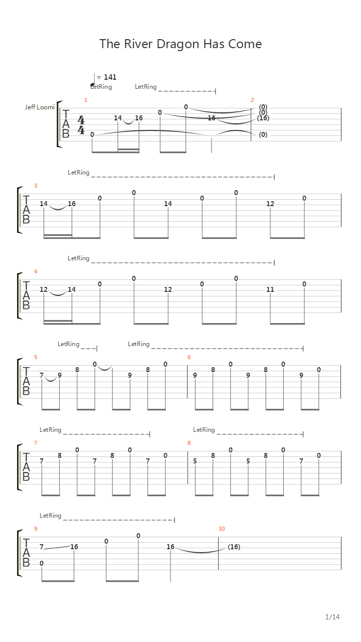 The River Dragon Has Come吉他谱