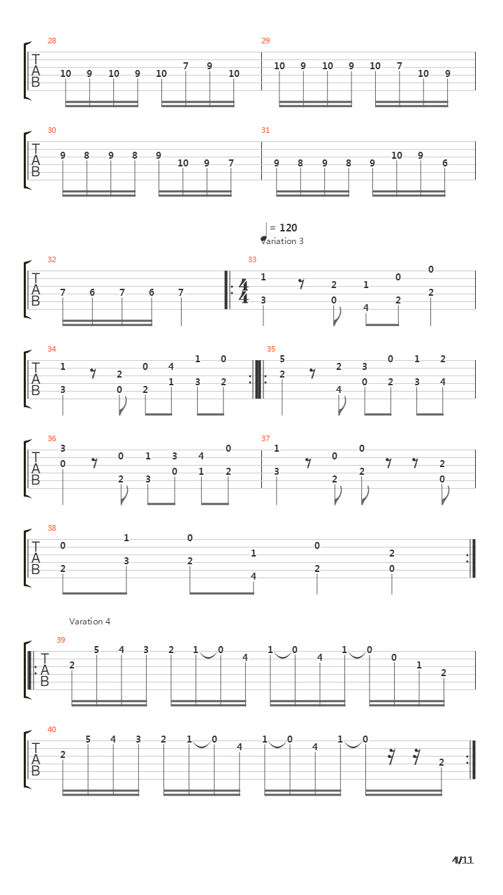 Caprice No 24 (Acoustic)吉他谱