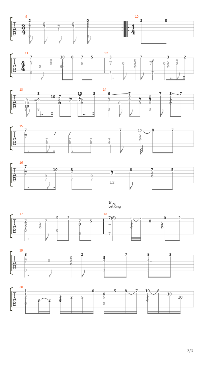 Sonata in E minor吉他谱