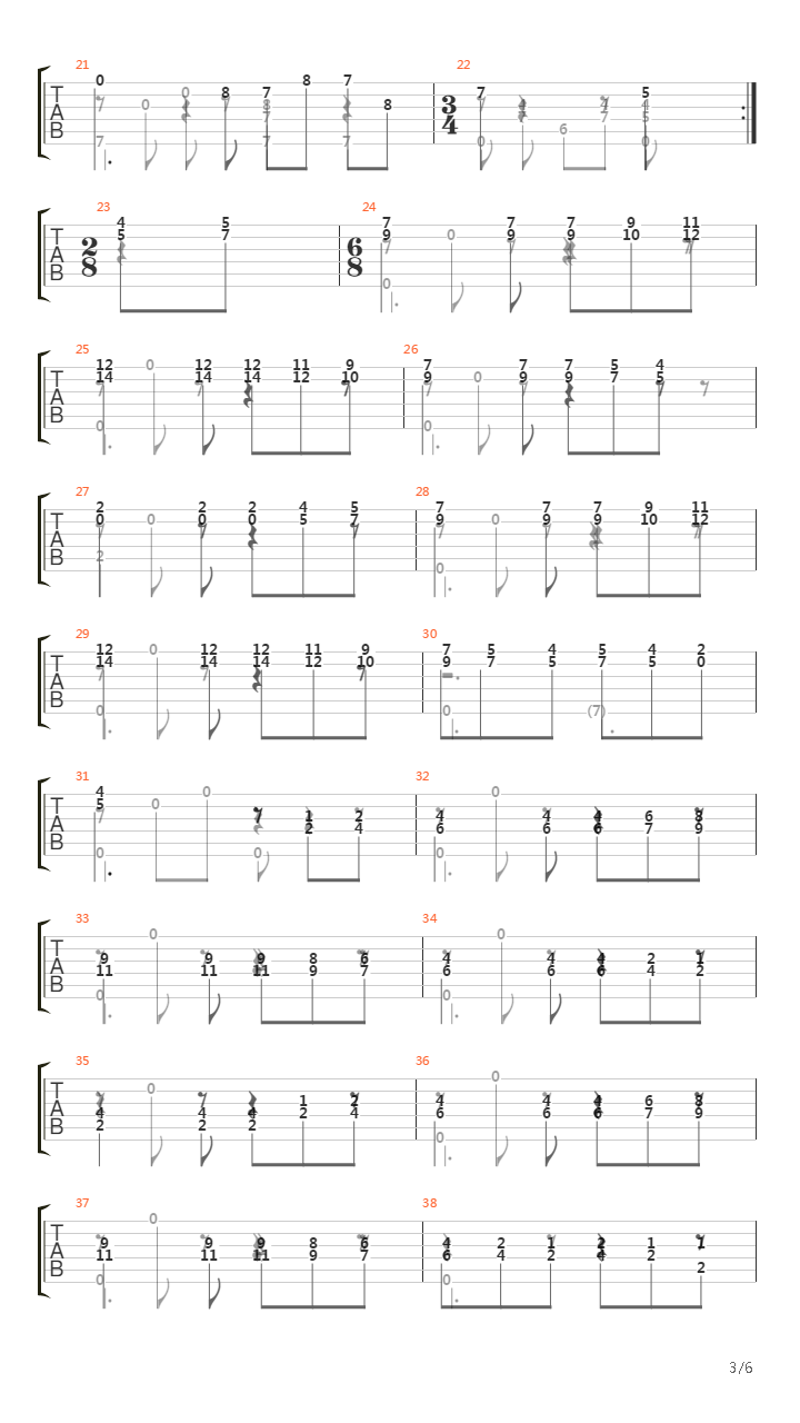 Sonata in E minor吉他谱