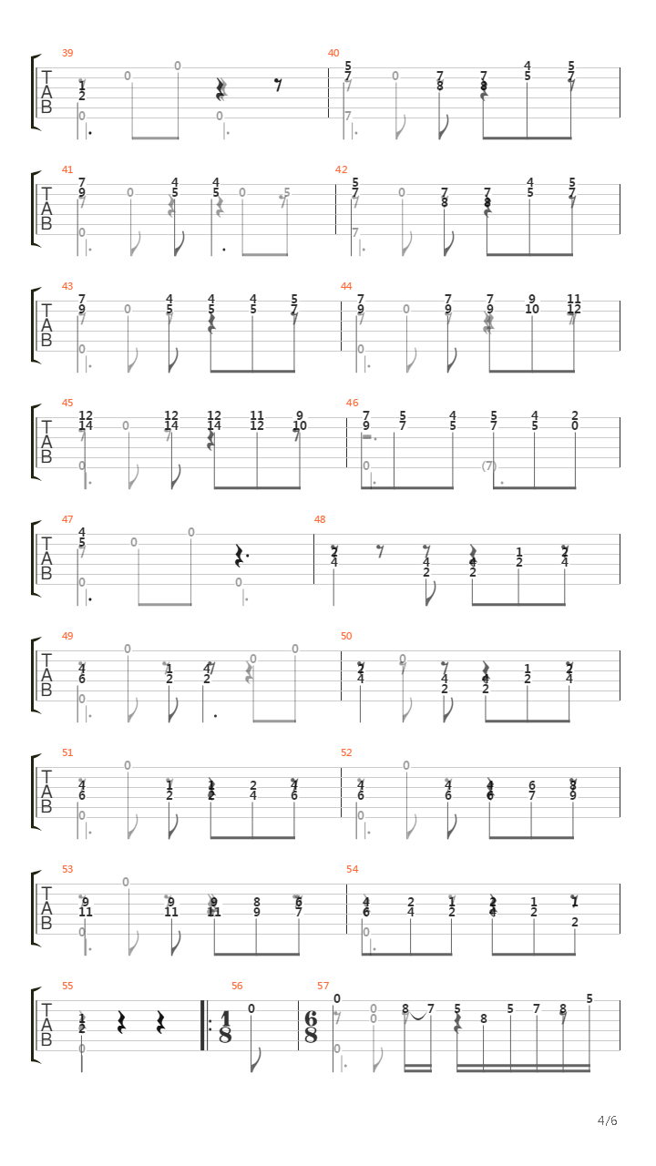 Sonata in E minor吉他谱