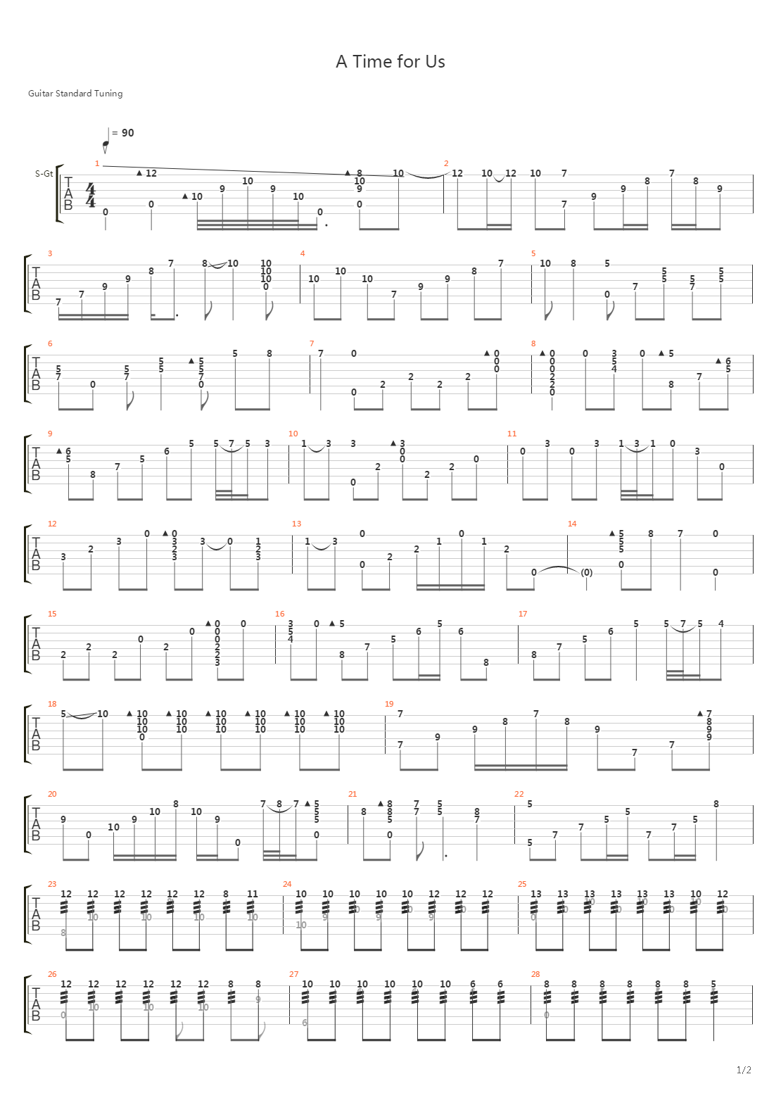 A Time for Us (arr. by Ngo Tin)吉他谱