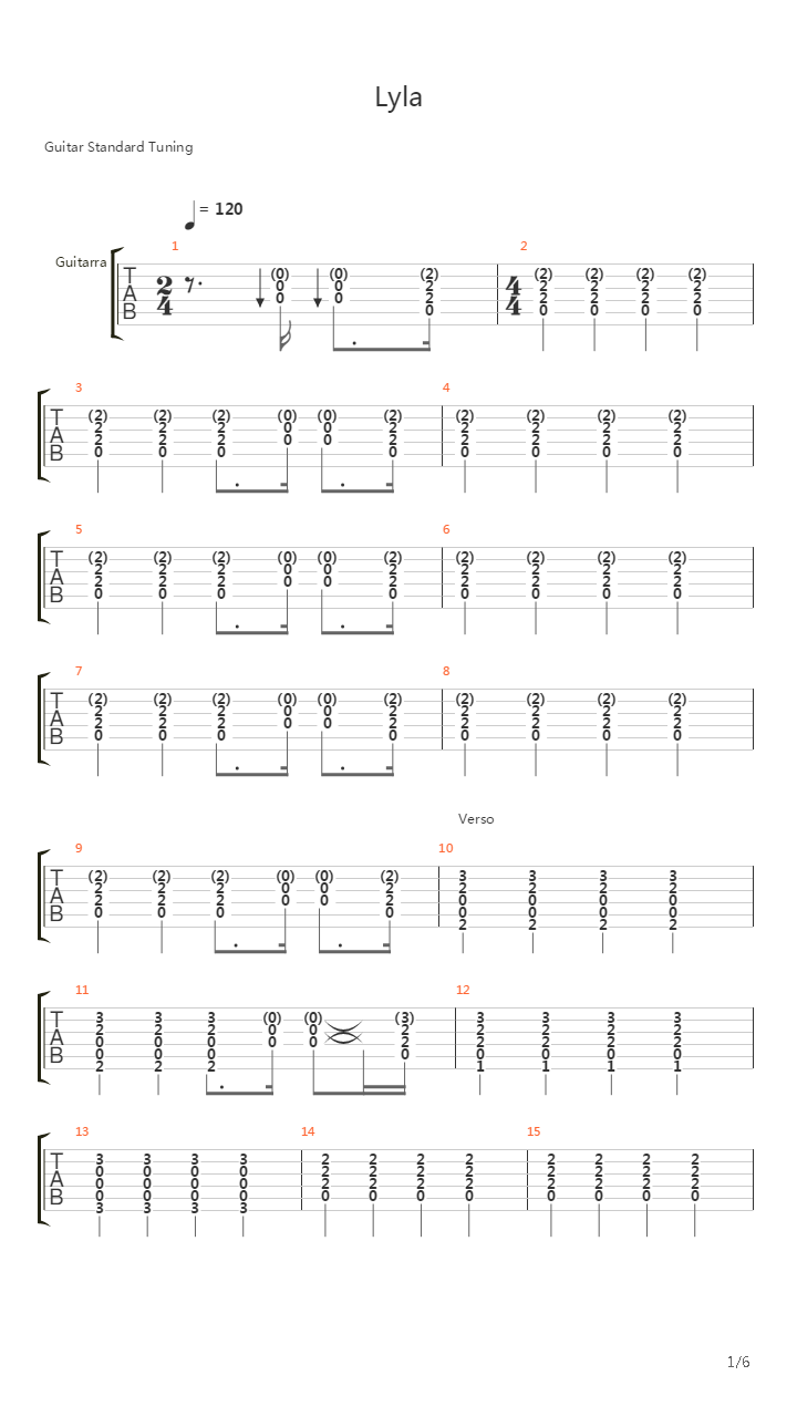 Lyla吉他谱