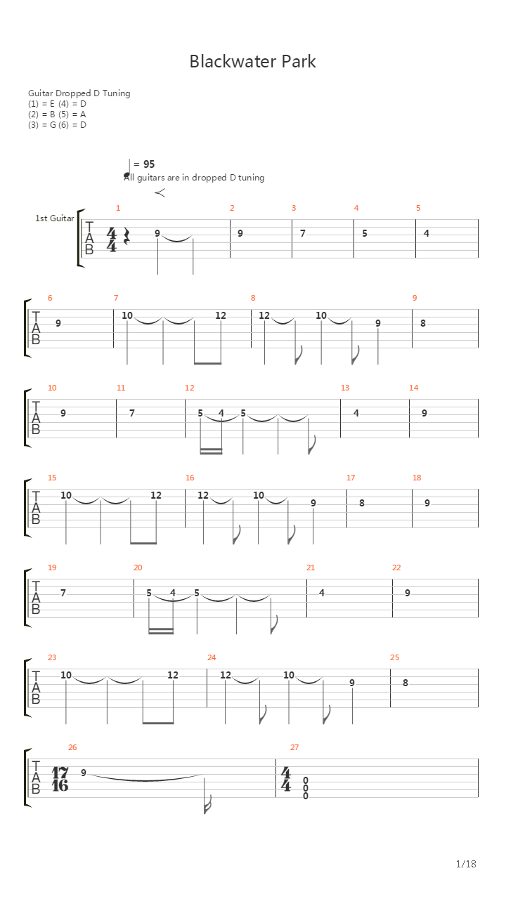 Blackwater Park吉他谱