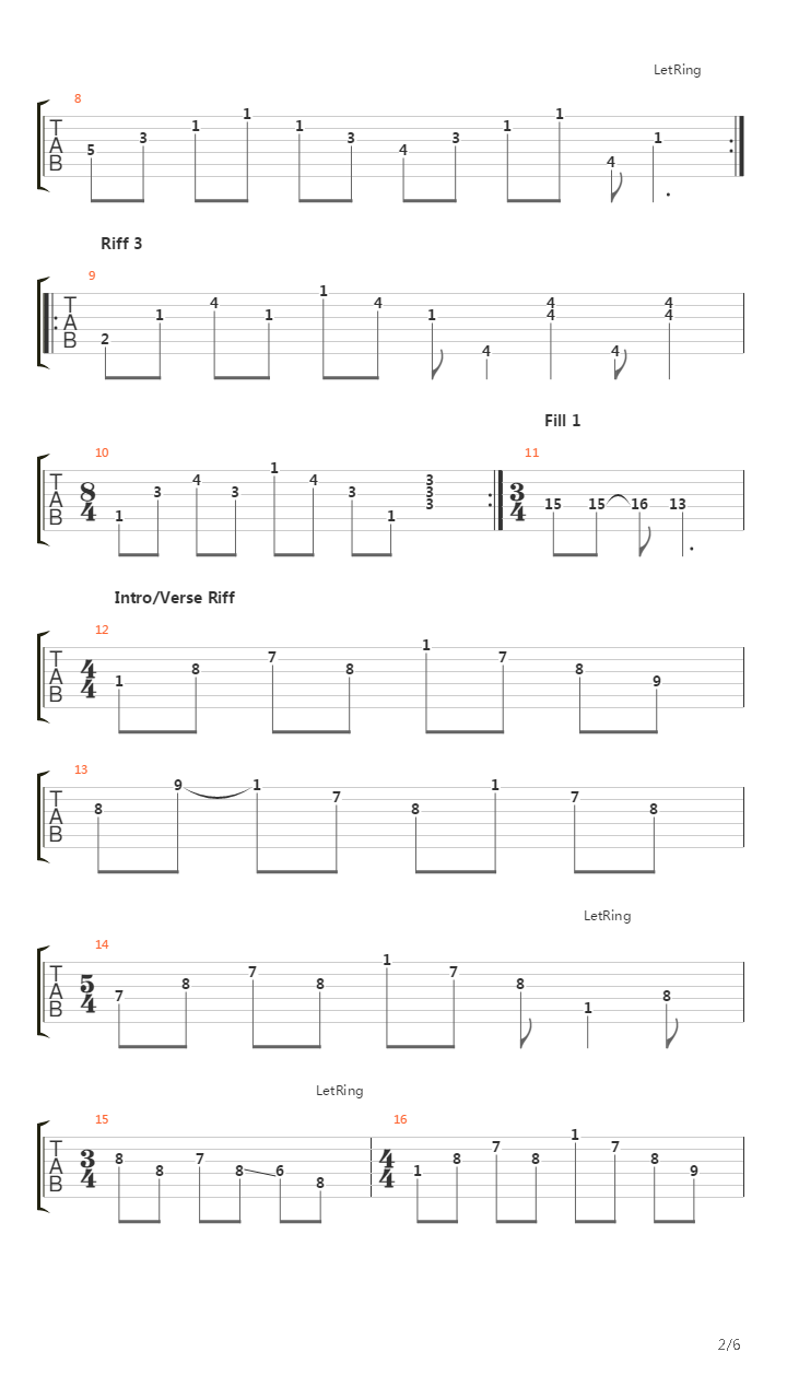 Patterns In The Ivy II吉他谱