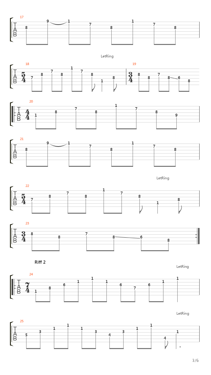 Patterns In The Ivy II吉他谱