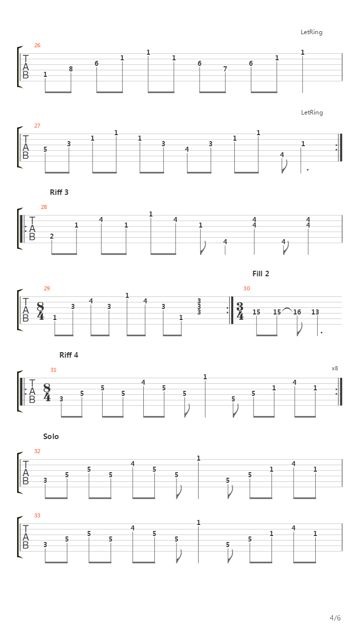 Patterns In The Ivy II吉他谱