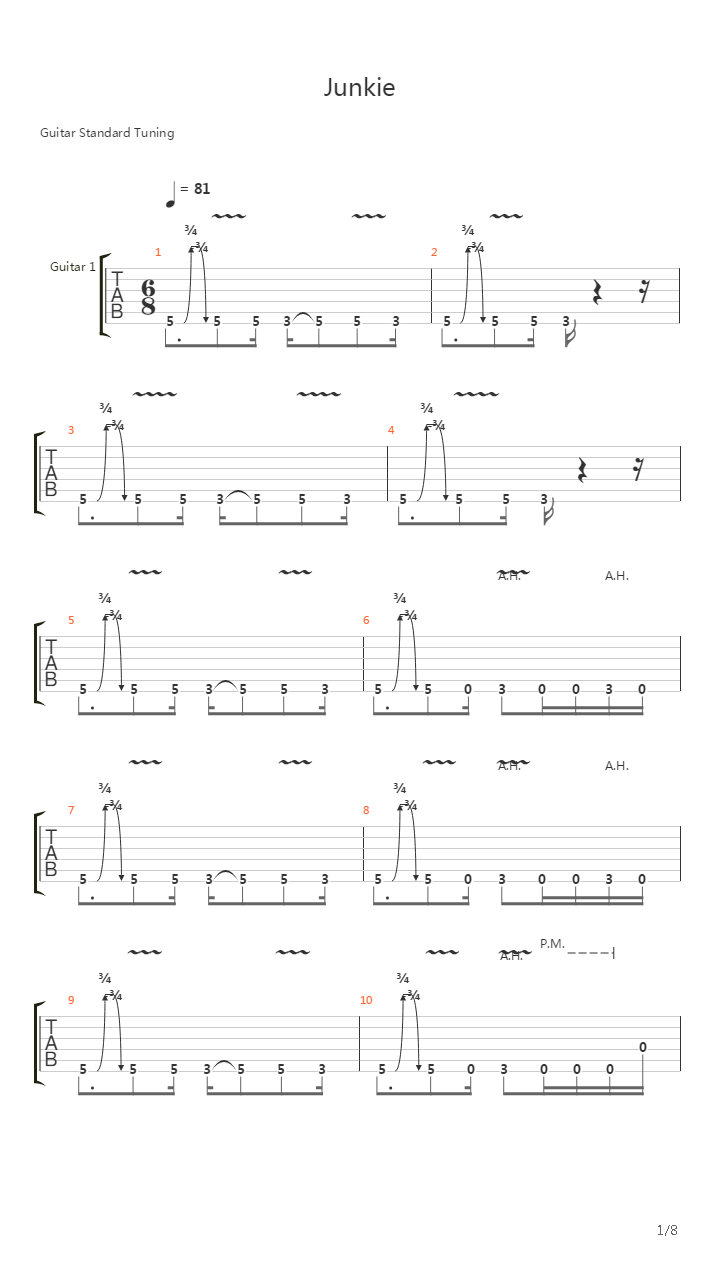 Junkie吉他谱