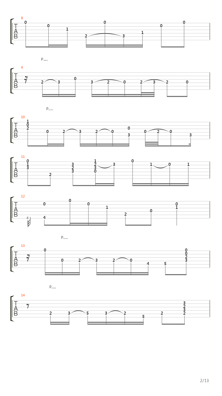 Acera Del Rio吉他谱