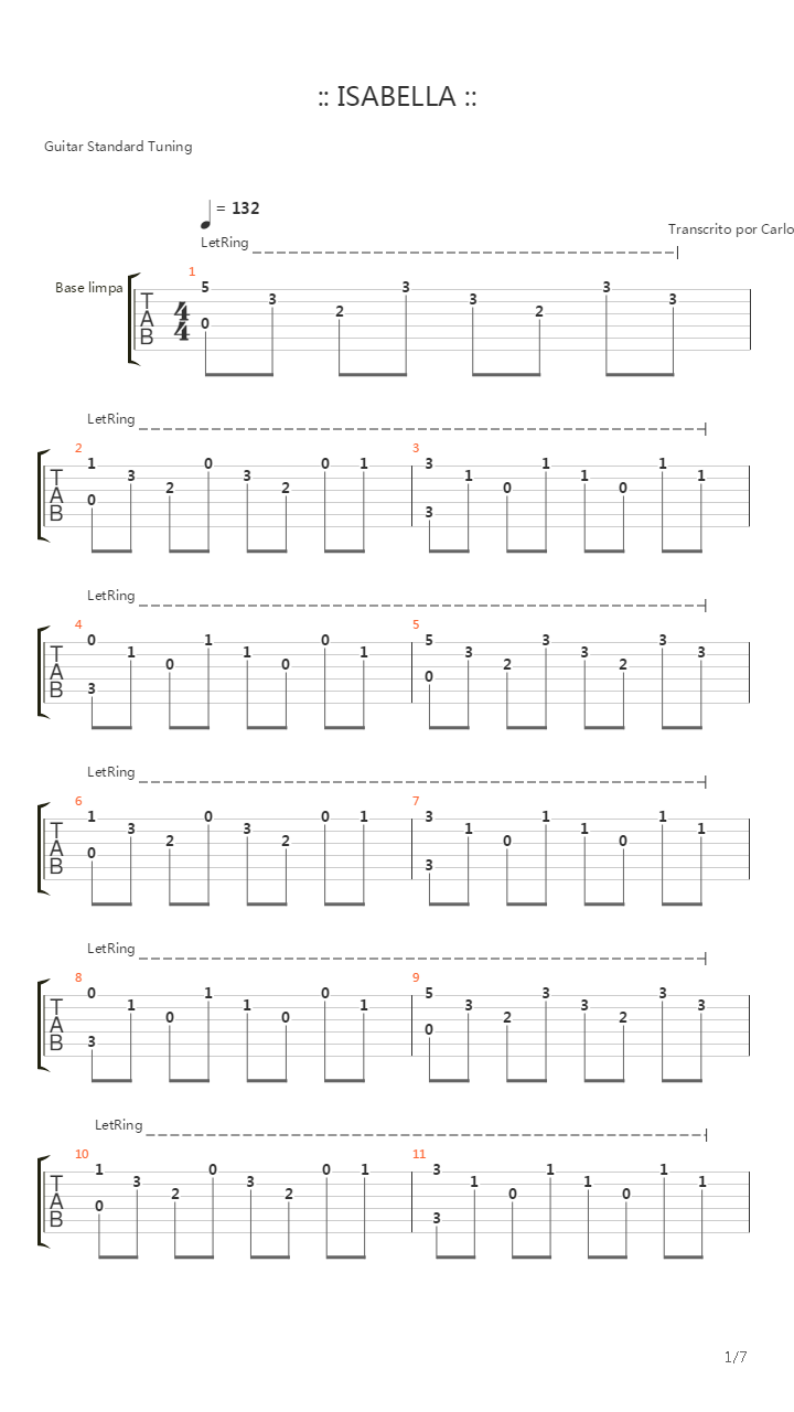 Izabella吉他谱