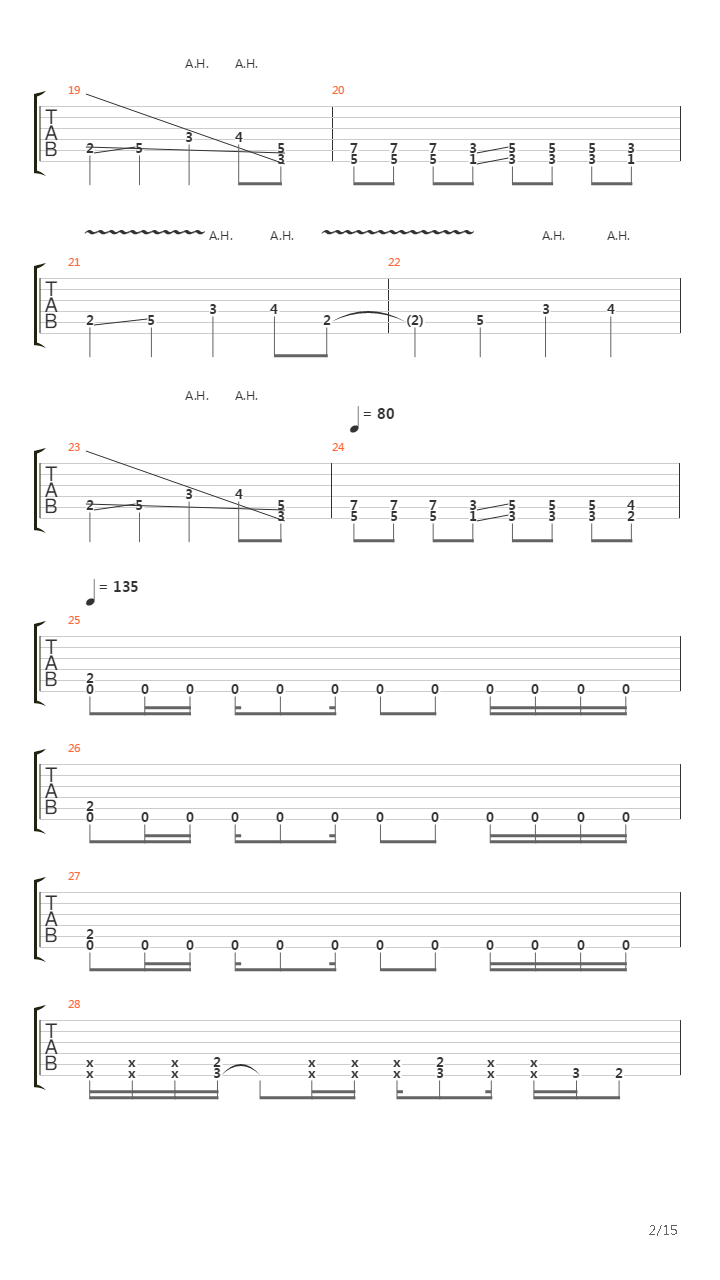 Hard Lines, Sunken Cheeks吉他谱