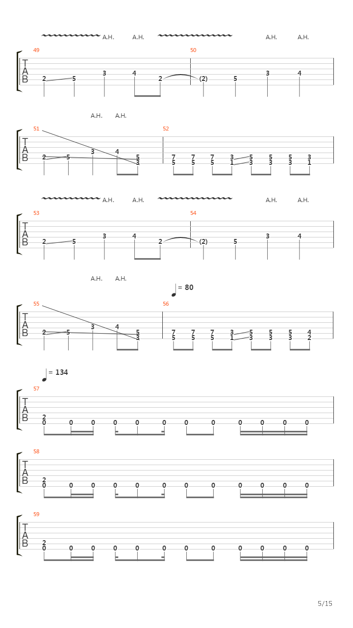 Hard Lines, Sunken Cheeks吉他谱