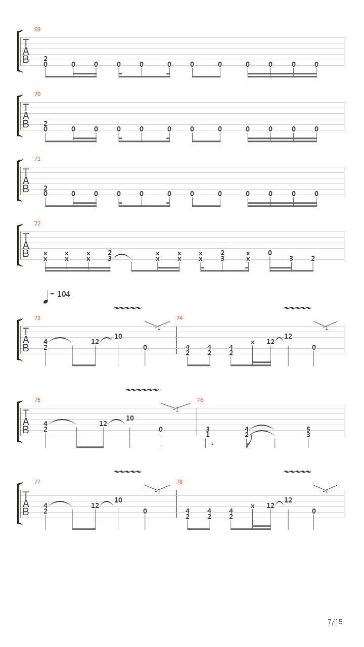 Hard Lines, Sunken Cheeks吉他谱