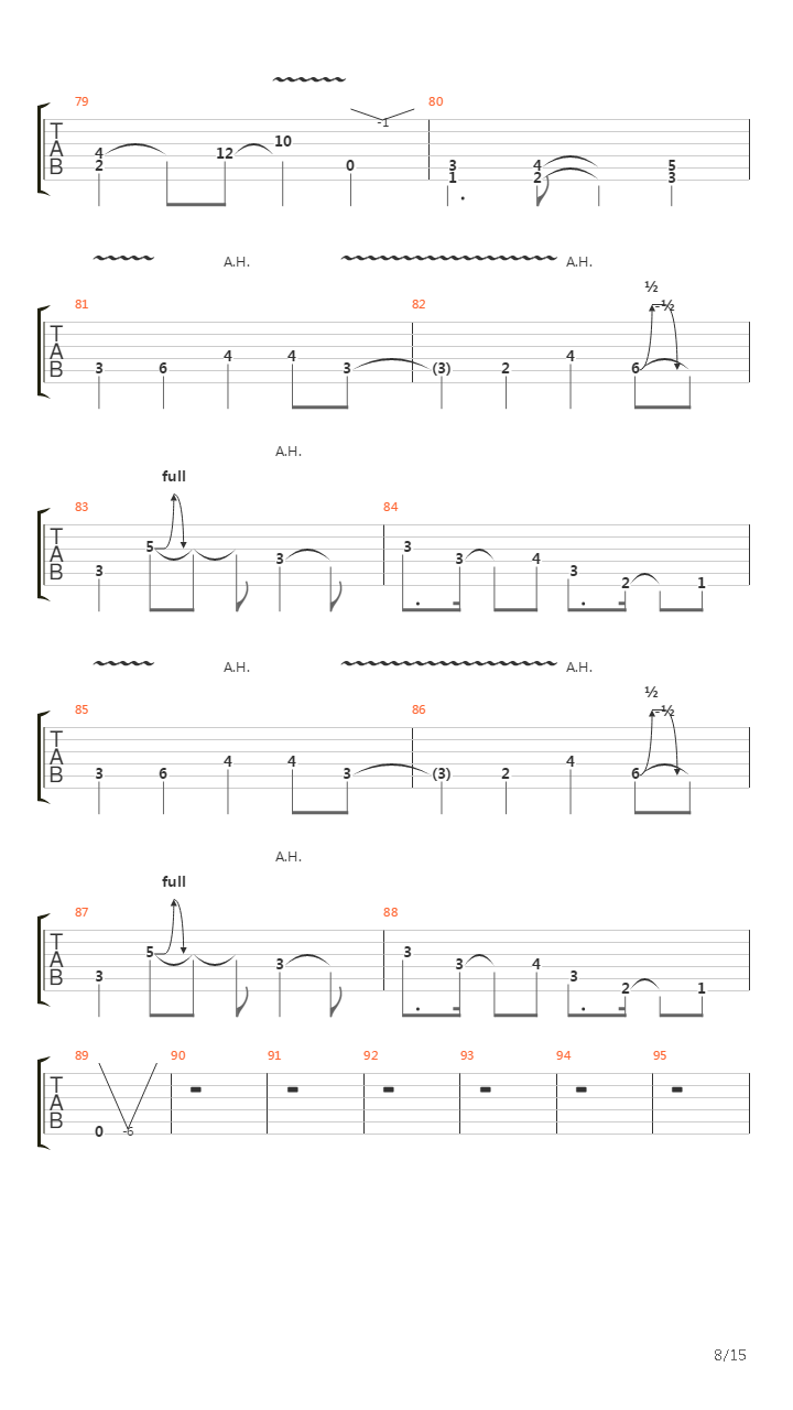 Hard Lines, Sunken Cheeks吉他谱