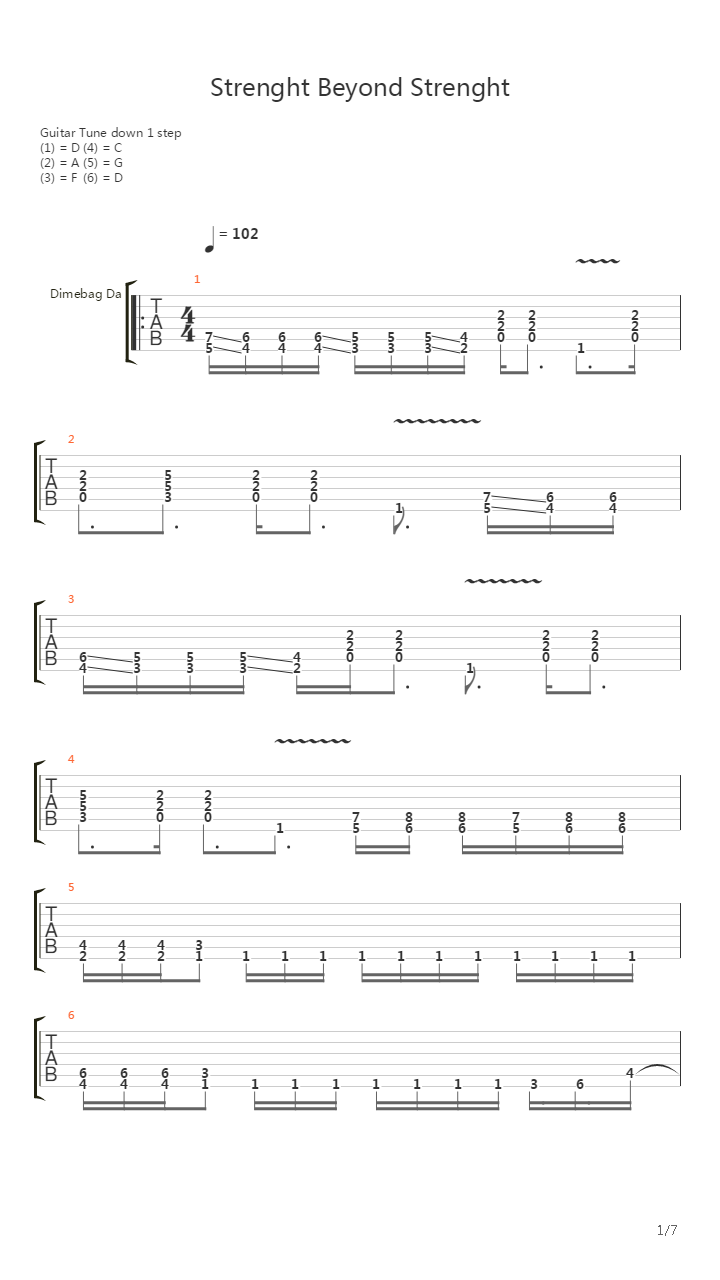 Strenght Beyond Strenght吉他谱