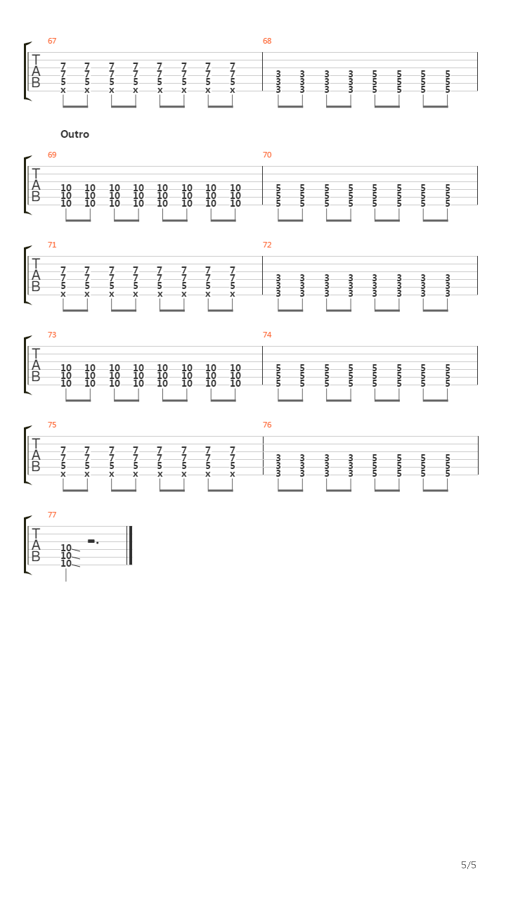 Scars吉他谱