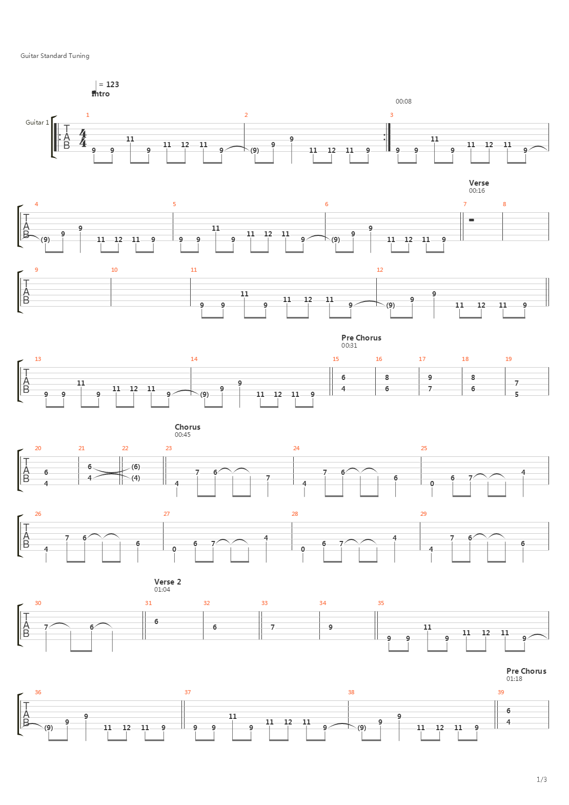 Grey吉他谱