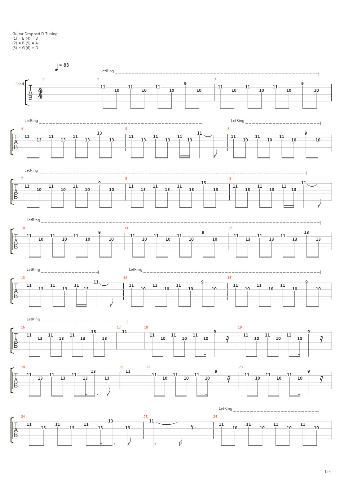 Decode吉他谱