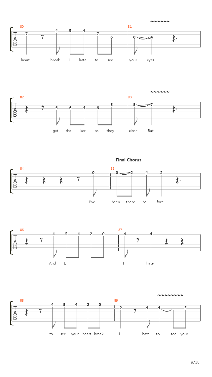 Hate To See Your Heart Break Acoustic吉他谱