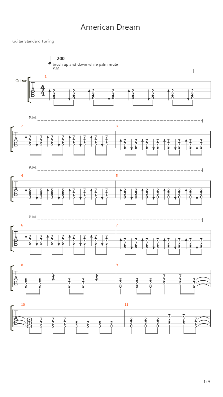 American Dream吉他谱