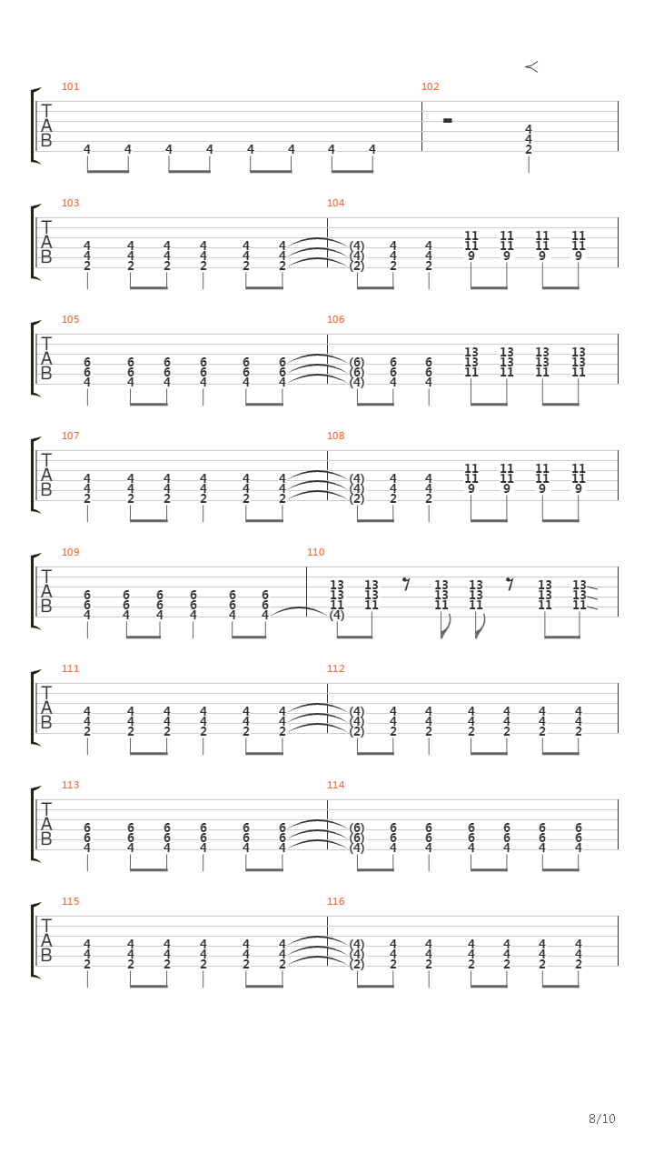 Knocked Down吉他谱