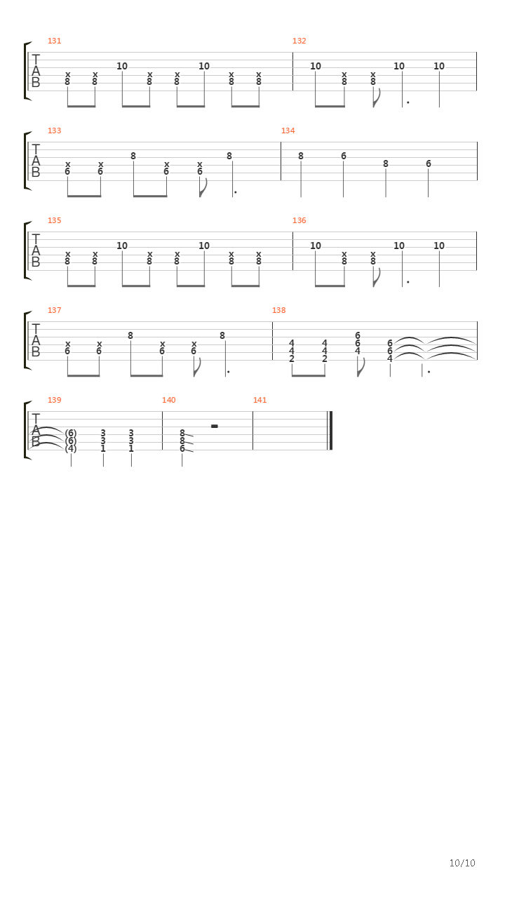 Knocked Down吉他谱