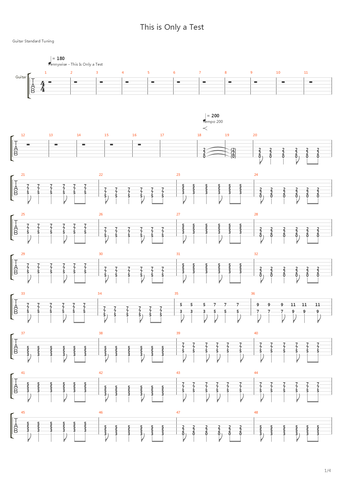 This Is Only A Test吉他谱