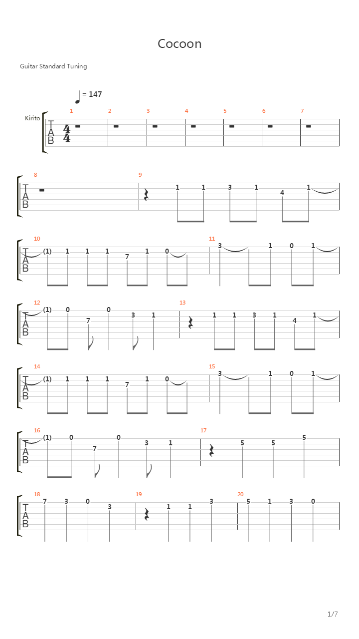 Cocoon吉他谱