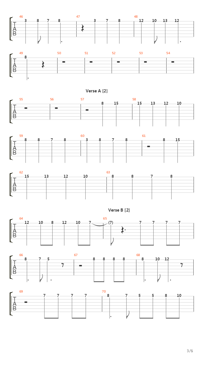 薔薇色の视界(Barairo No Sekai)吉他谱