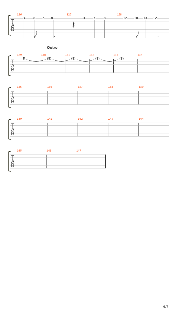 薔薇色の视界(Barairo No Sekai)吉他谱