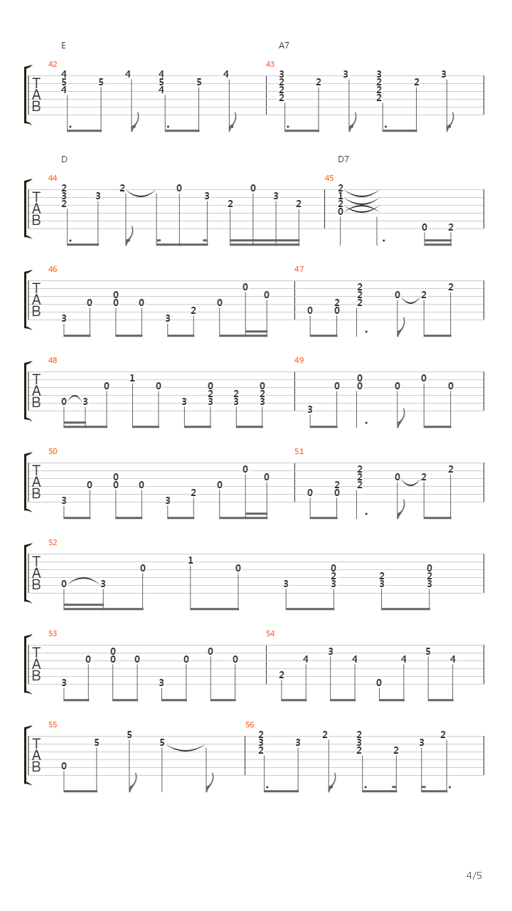 Pink Floyd (Brain Damage)吉他谱