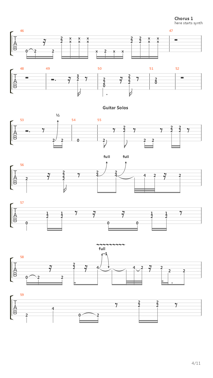 Time (Breathe Reprise - The Great Gig In The Sky)吉他谱