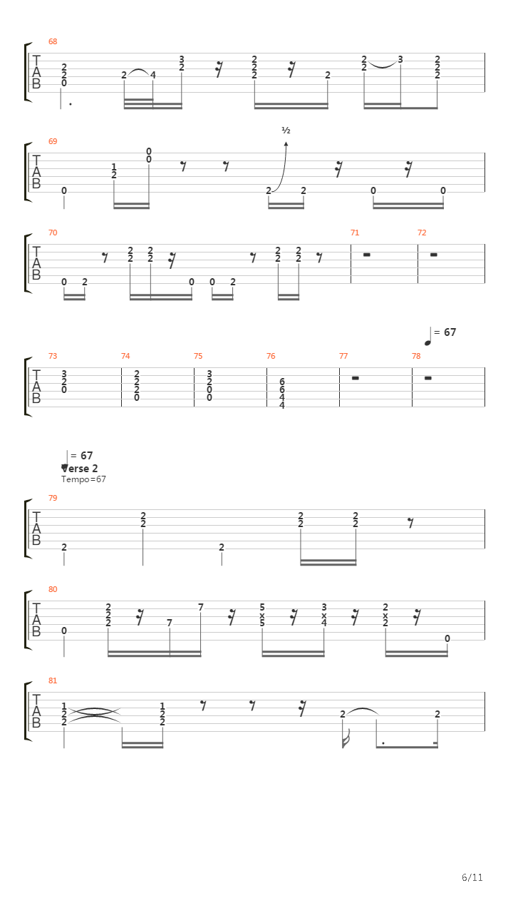 Time (Breathe Reprise - The Great Gig In The Sky)吉他谱