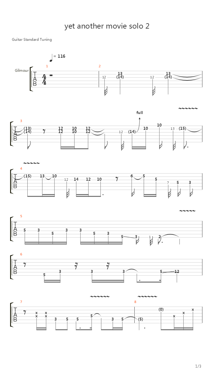 Yet Another Movie	 (Solo 2)吉他谱