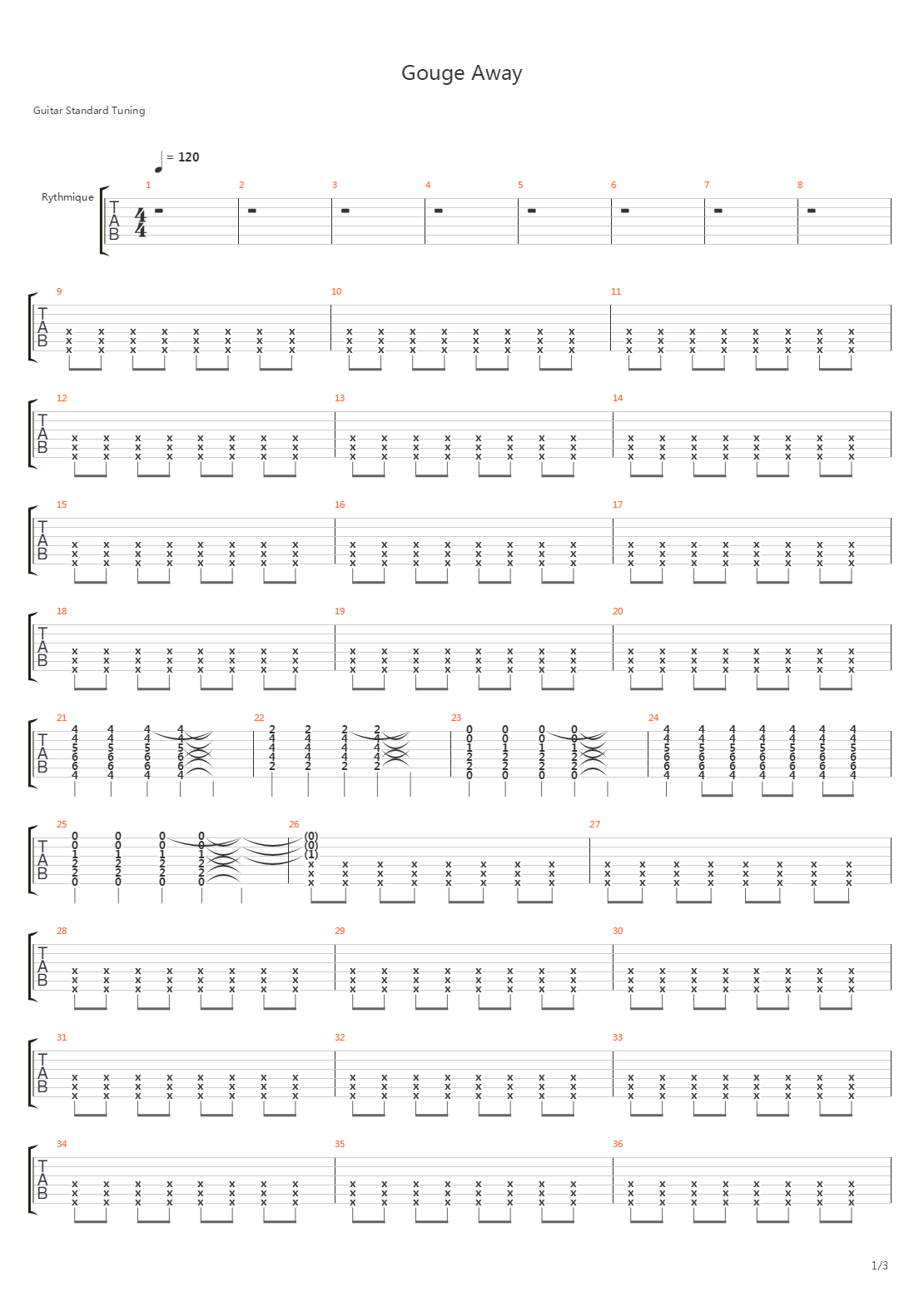 Gouge Away吉他谱