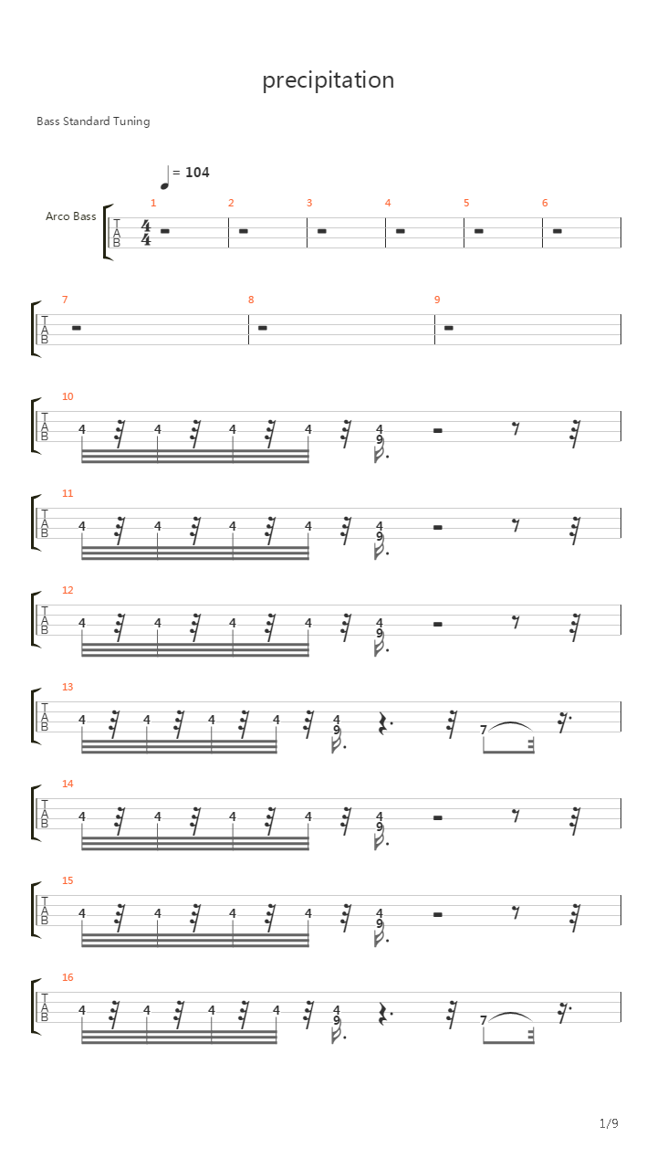 Precipitation吉他谱