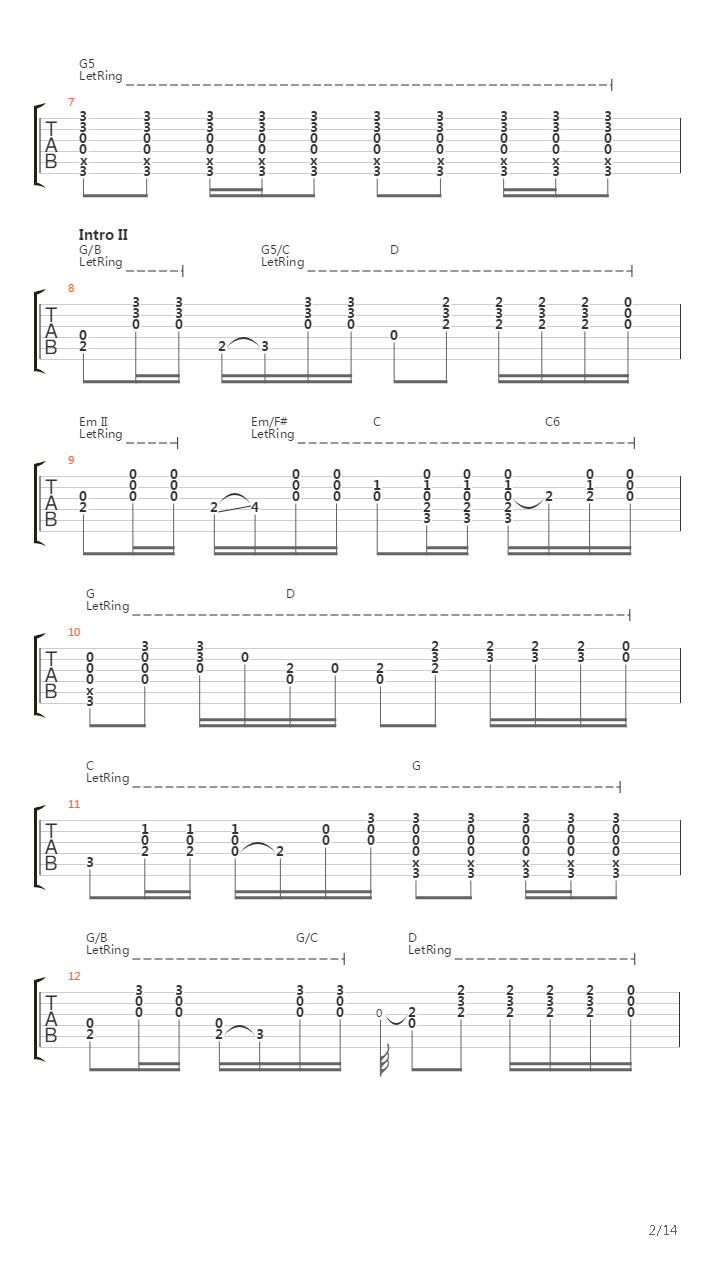 39吉他谱